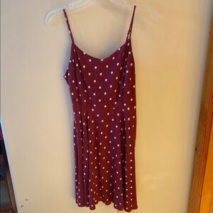 Old Navy Burgundy Polka Dot Dress